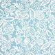 Ткань для гладких римских штор - цветочные узоры на голубоватом фоне